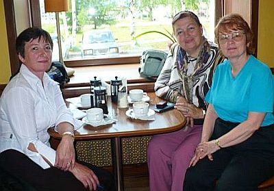 Yelena Koltovaya, Zina Yegorova, and Ellen Corey