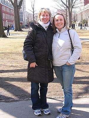 Nadya Perepyolkina and Jessica Garrett at Harvard.