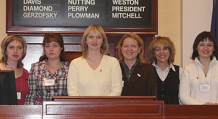 The Kotlas delegation behind the rostrum in the Maine House of Representatives.