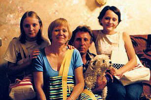 Lyuba Zinovkina and her family